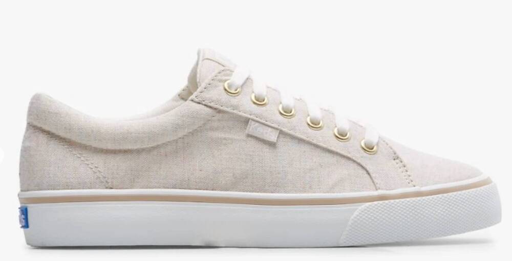 NEW KEDS women's jump kick linen sneakers in oatmeal
